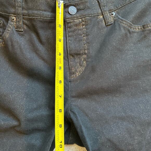 Lauren Jeans Co by Ralph Lauren Jeans Women's Size 10 Black with Gold Dust - Picture 9 of 11